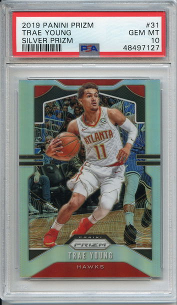 Trae Young 2019 Prizm Silver PSA 10 NEP 127