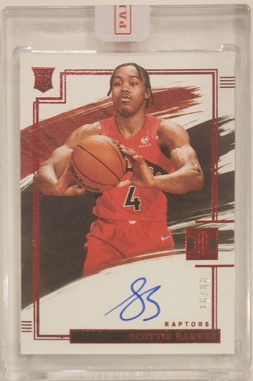 2021-22 Panini Impeccable Scottie Barnes Raptors RC Rookie On Card AUTO /88