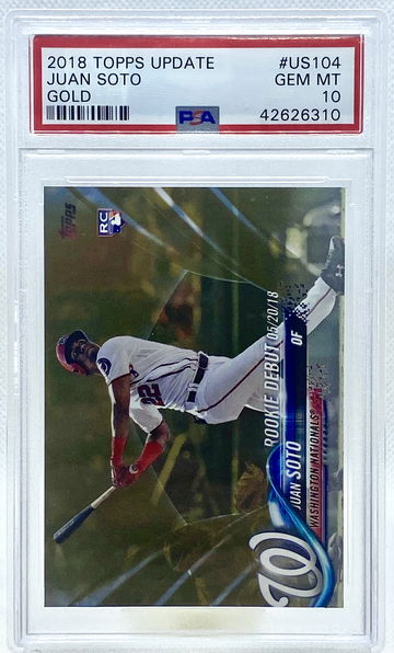 2018 Topps Update JUAN SOTO #US104 Gold PSA 10