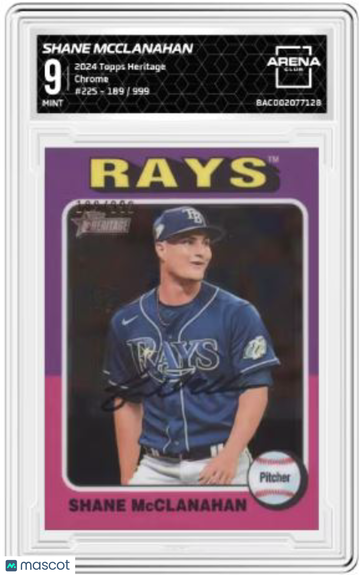 2024 Topps Heritage Shane McClanahan #225 Chrome /999 Arena Club 9