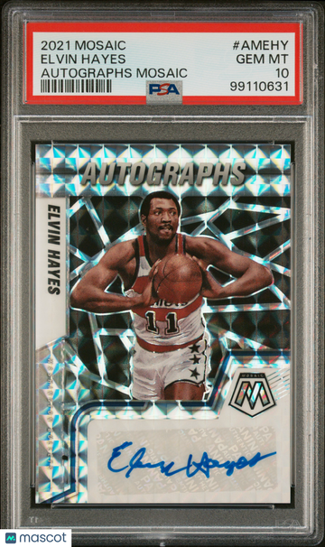 2021 Panini Mosaic Autographs Mosaic Elvin Hayes #AMEHY PSA 10