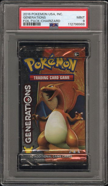 2016 Pokemon Usa, Inc. Generations Foil Pack Charizard Foil Pack PSA 9
