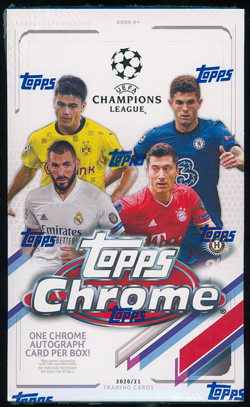 2020-21 Topps Chrome UEFA Soccer Hobby Box New