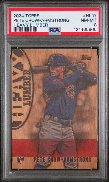 2024 Topps Series 2 Heavy Lumber Pete Crow-Armstrong #HL47 RC PSA 8
