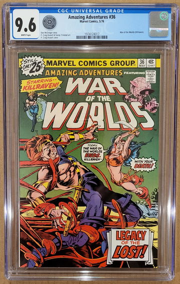 Amazing Adventures #36 CGC 9.6 WHITE PAGES Oregon Coast War of Worlds NM+