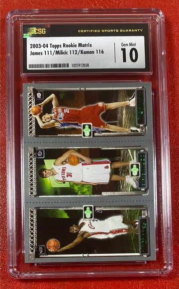 2003 Topps Rookie Matrix Lebron James RC Rookie Card CSG 10