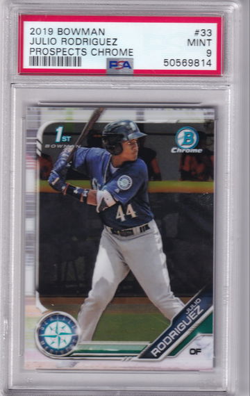 2019 Bowman Chrome Prospects Julio Rodriguez #33 PSA 9