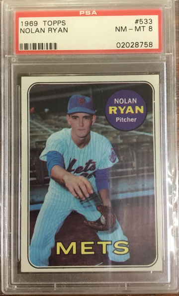 1969 Topps 533 Nolan Ryan PSA 8 NM-MT