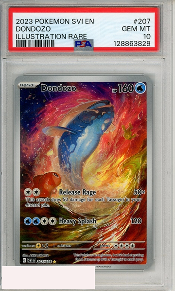 2023 POKEMON SVI EN-SCARLET VIOLET DONDOZO #207 ILLUSTRATION RARE PSA 10