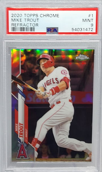 2020 Topps Chrome #1 Mike Trout Refractor PSA 9