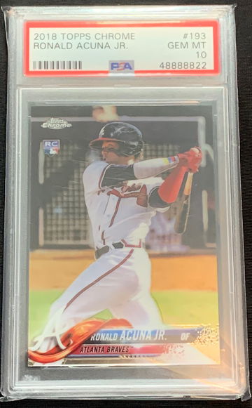 2018 Topps Chrome Ronald Acuna Jr RC PSA 10