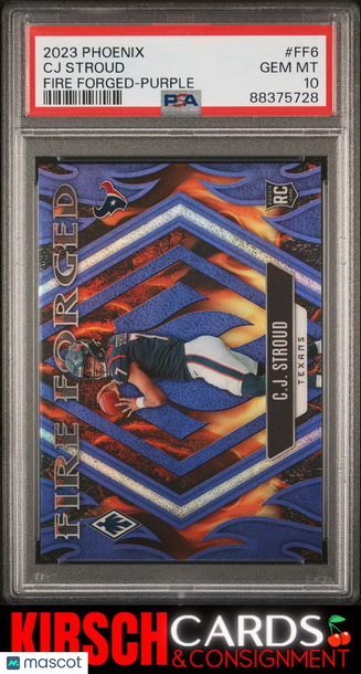 Cj Stroud 2023 Panini Phoenix Fire Forged RC /125 #FF6 Purple PSA 10