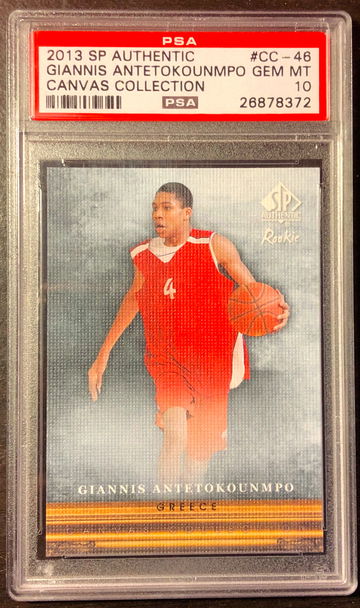 2013 SP Authentic Canvas Collection Giannis Antetokounmpo #CC-46 PSA 10 GEM MINT ROOKIE RC