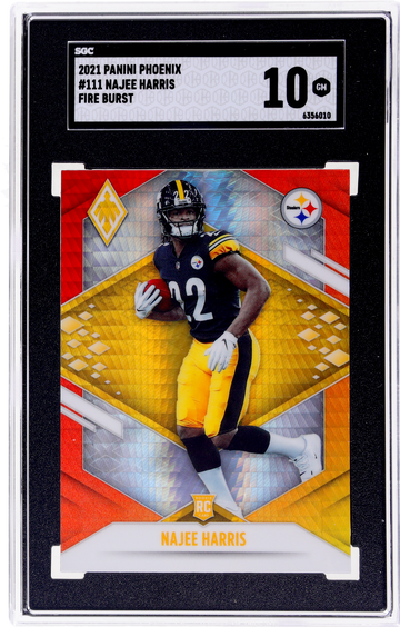 2021 Panini Phoenix Fire Burst Najee Harris #111 SGC 10 RC