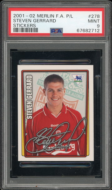 2001 Merlin's Premier League Stickers Steven Gerrard #278 PSA 9 POP 1 None Higher