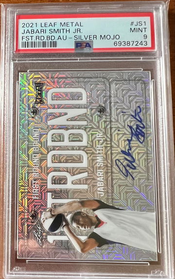 2021 Leaf Metal Jabari Smith First Round Bound Auto Silver Mojo