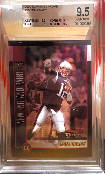 2002 Bowman Chrome Tom Brady BGS 9.5