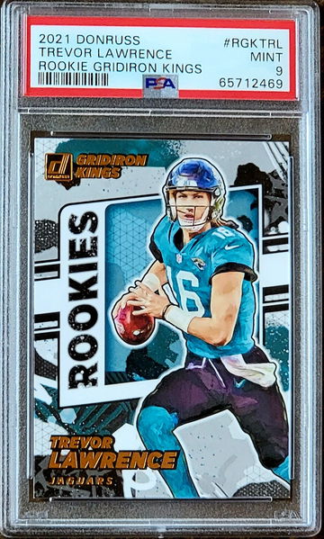 2021 TREVOR LAWRENCE Panini Donruss GRIDIRON KINGS PSA 9 POP 15 Rookie #RGKTRL