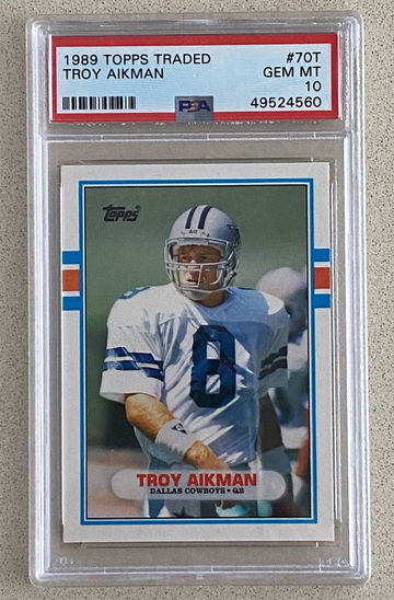 1989 Topps Traded Troy Aikman 70T PSA 10