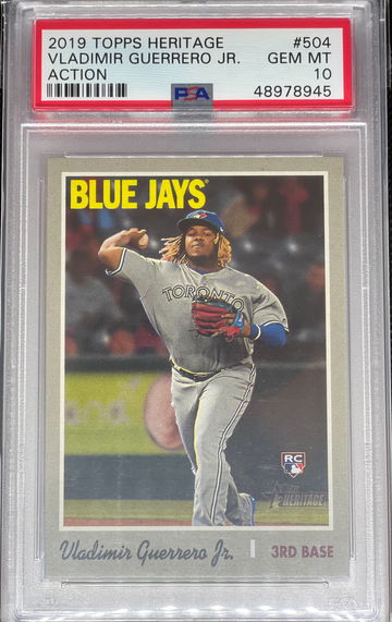PSA 10 2019 Topps Heritage Vladimir Guerrero Jr Action #504