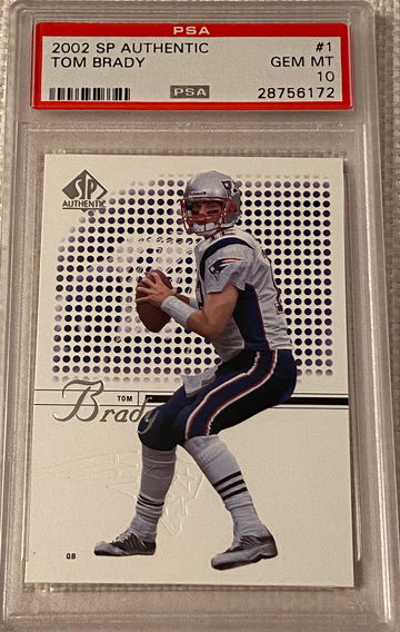 Tom Brady 2002 SP Authentic #1 PSA 10 The Goat!