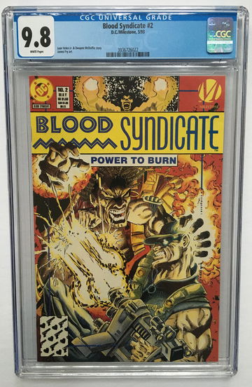 BLOOD SYNDICATE #2 CGC 9.8 "POWER TO BURN" FREE S/H.