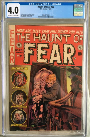 Haunt of Fear #20 (1953) CGC 4.0 -- O/w to white pgs; Graham Ingels cvr; Gaines