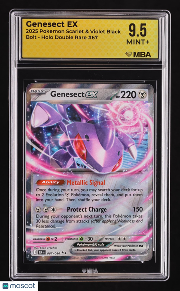 2025 Pokemon Scarlet & Violet Black Bolt Genesect Holo MBA 9.5 #67