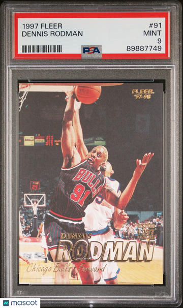 1997 Fleer Dennis Rodman #91 PSA 9