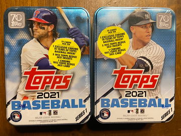2021 Topps Baseball Series 1 Tin Lot x2