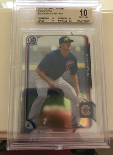 2015 BOWMAN CHROME PROSPECTS KRIS BRYANT ROOKIE RC BGS 10 PRISTINE