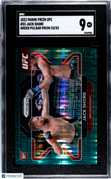 2022 Panini Prizm Ufc Jack Shore #33 Green Pulsar Prizm SGC 9
