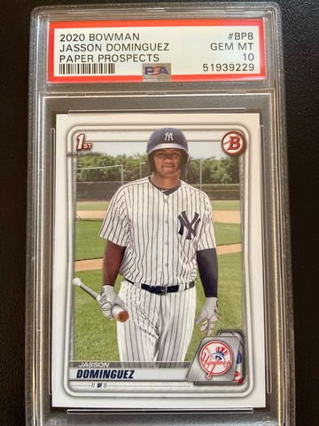 2020 Bowman Jasson Dominguez Paper Prospect #BP8 PSA 10