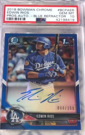 2018 Bowman Chrome Edwin Rios