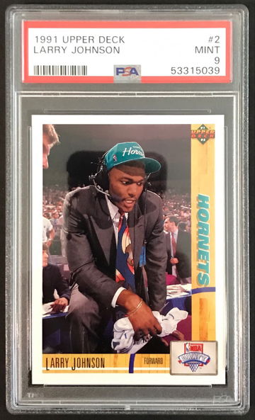 1990-91 Upper Deck #2 Larry Johnson PSA 9 MINT RC