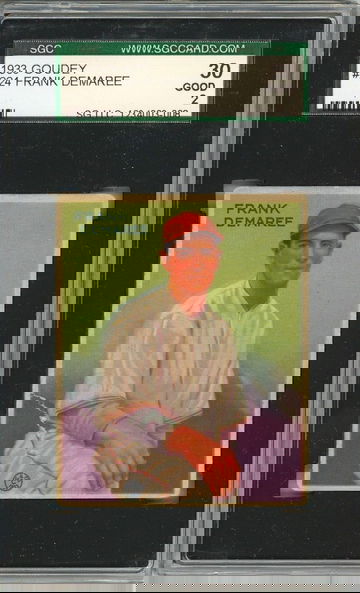 1933 Goudey Frank Demaree #224 SGC 30 P1363