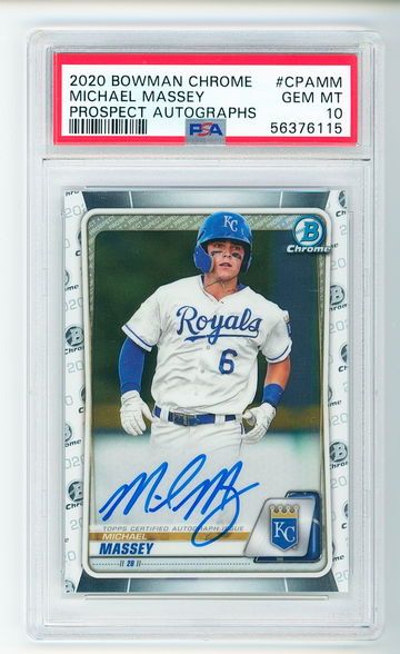 2020 Bowman Chrome Michael Massey 1st Auto PSA 10 