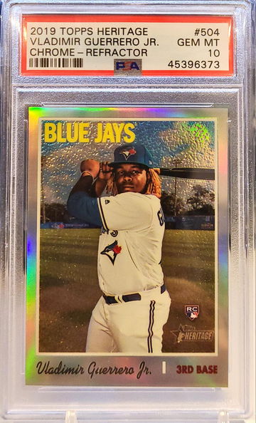 Vladimir Guerrero Jr Topps Heritage Chrome Refractor PSA 10 