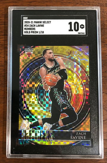 2020 Select #34 Zach LaVine Numbers Gold Prizm 1/10