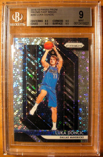 Luka Doncic 2018 Panini Prizm #280 Fast Break BGS 9