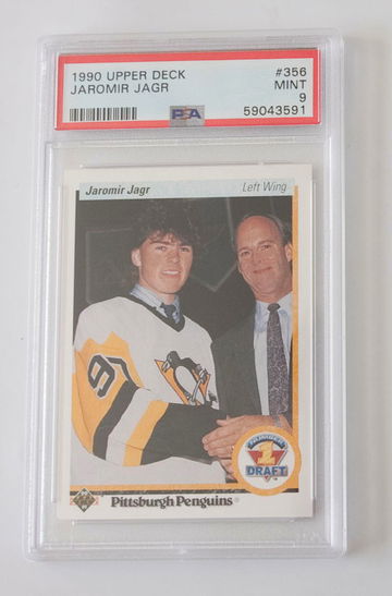 Jaromir Jagr 1990 Upper Deck PSA 9 Rookie RC #356
