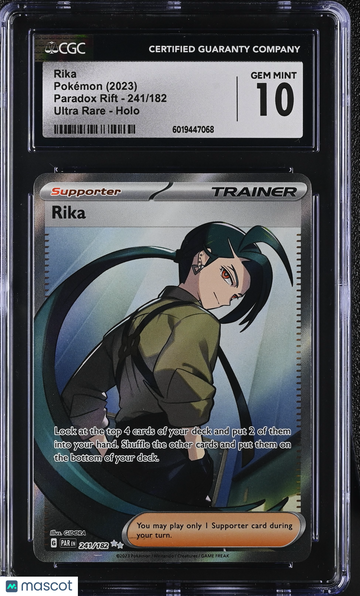 2023 Pokémon Paradox Rift Rika Ultra Rare CGC 10 #241/182