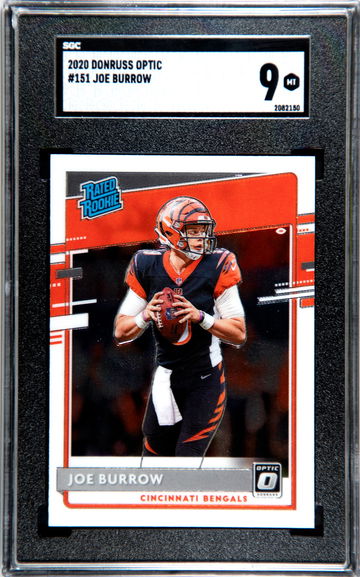 2020 DONRUSS OPTIC #151 JOE BURROW RATED ROOKIE RC SGC 9 MT