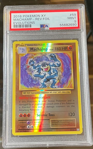 2016 Pokémon XY Evolutions Machamp PSA 9 Foil