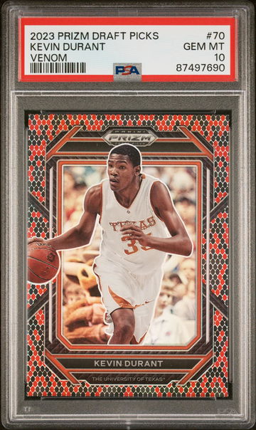 2023 Panini Prizm Draft Picks Venom Kevin Durant #70 PSA 10