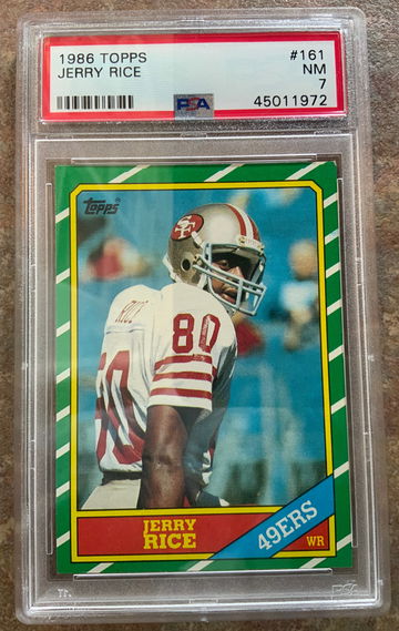 1986 Jerry Rice Topps Rookie Card