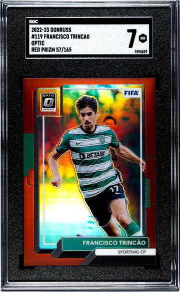2022-23 Donruss #119 Francisco Trincao Optic Red Prizm /165 SGC 7