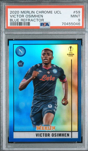 2020 Merlin Chrome Victor Osimhen Blue PSA 9