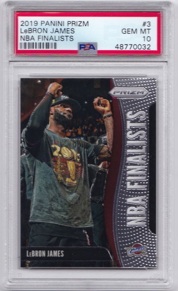 2019 LeBron James Prizm NBA Finalists PSA 10