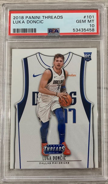 2018 Panini Threads Luka Doncic PSA 10 - white